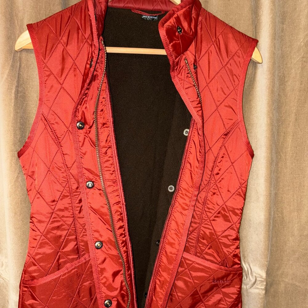 Red Barbour Wray Gilet quilted vest